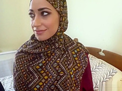Arab chick blows and rides big fat cock at a hotel room