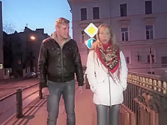 Lovely blonde opens her pussy up after seduction