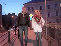 Lovely blonde opens her pussy up after seduction