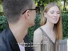 Skinny Russian fucked doggystyle until she cums