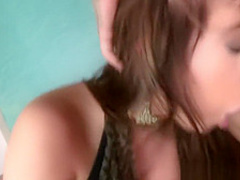 Horny Euro chicks happy to share a big dick together