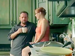 Red haired girl with glasses