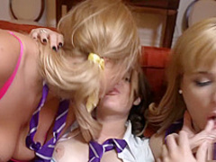 Lesbian school girls improving muffdiving grades