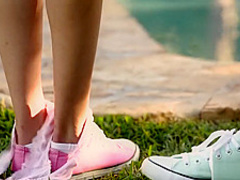 Cute lesbian teens playing and fucking