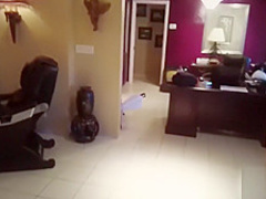 Busted Babysitters - Teen gets taught by milf to suck cock