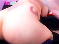 Pretty Blue Haired Babe Perform An Awesome Masturbation