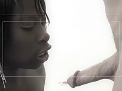 Big booty ebony riding two cocks