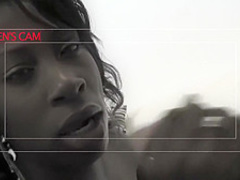 Big booty ebony riding two cocks