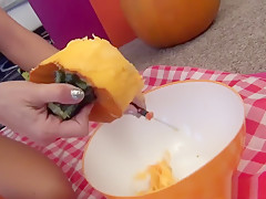 Abigail Mac Masturbates with a pumpkin