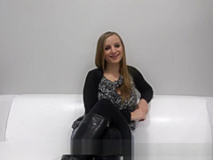 Czech teen getting her milk jugs creamed