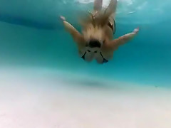 Big Tit BBW Kacey Parker Pays in Pool and Fucks Latin Help