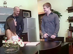 Brown haired honey didnt think she could make so much fucking