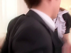 Asian maid fucked hard and left a sticky mess