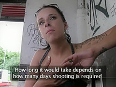 PublicAgent Czech Tattooed Babe Fucks on Street for Money