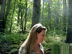 Hot blonde wife sucks stranger for help with quad