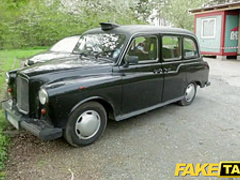 Fake Taxi Nurse in sexy lingerie has car sex