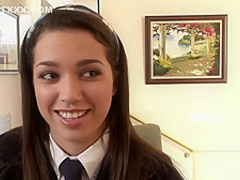 Young Latina beauty pleasures a long member