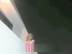 Hotel Service Girl On Asian Balcony