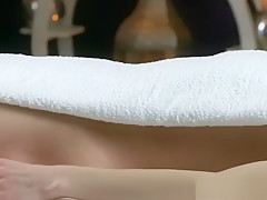 Hairy pussy natural tits babe has loud squirting orgasm