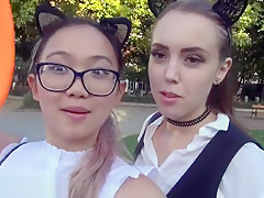 Hot teen lesbians sensual massage