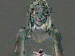 Blonde babe gets tied up and dominated