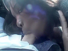 Car blowjob from an amateur