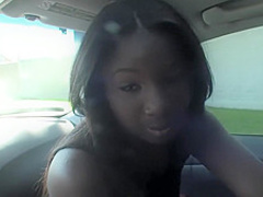 Car blowjob from an amateur