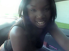 Car blowjob from an amateur