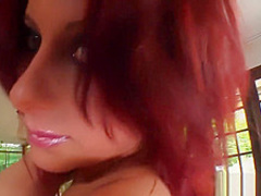 Hot redhead horny enough for two cocks