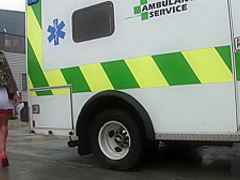 Steamy nurses fucking in the ambulance