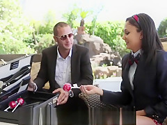 HD  - Young college girl Ariana Marie is taught about sex