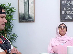 Big Tits Arab Pornstars Mia Khalifa and Julianna Vega Fuck Big Dick White D