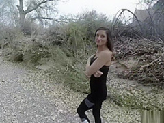 Perfect Tits Amateur Milf gets Outdoor Facial POV