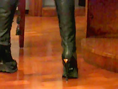 Black stockings and boots