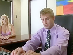 Sexy blonde gets a cock load