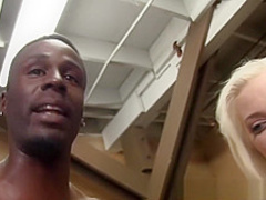 Pale blonde wants a large black erection inside her