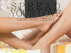 Young girl with perfect body eating pussy of bisexual redhead teen