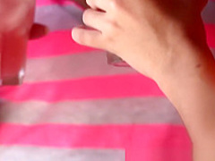 Elegant women finger and stroke tight pink pussy