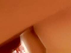 Slender girl with tiny boobs sucks and fucks his large shaft