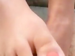 Balcony Footjob