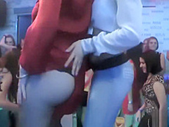 Party girls display their amazing skills