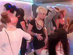 Party girls display their amazing skills