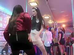 Party girls display their amazing skills