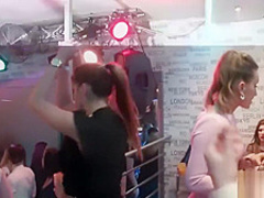 Party girls display their amazing skills