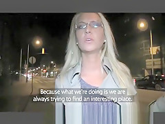 PublicAgent Hot blonde MILF gets fucked for cash in a car