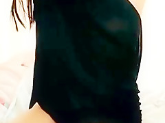 Thai college girl shows open holes