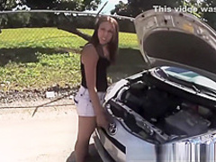 HelplessTeens.com Lizzie Bell lost and endures outdoor sex and bondage