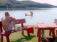 Lucky guy having a good time at the lake pt 2