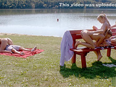 Lucky guy having a good time at the lake pt 2