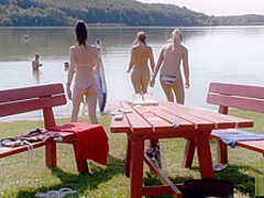 Lucky guy having a good time at the lake pt 2